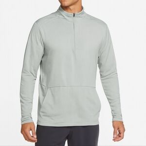 FLX Quarter-Zip Jogging Athletic Recycled Microfiber Pullover Mint Green Large